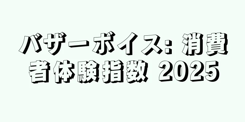 バザーボイス: 消費者体験指数 2025