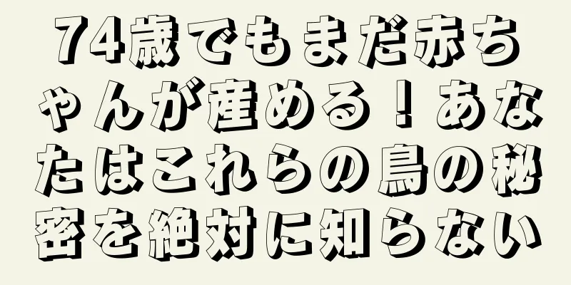 74歳でもまだ赤ちゃんが産める！あなたはこれらの鳥の秘密を絶対に知らない