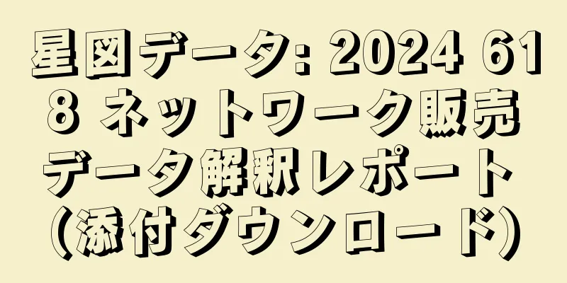星図データ: 2024 618 ネットワーク販売データ解釈レポート (添付ダウンロード)