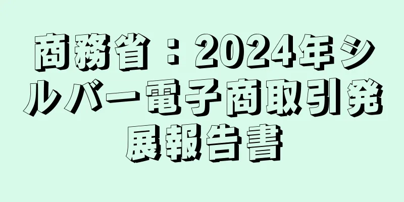 商務省：2024年シルバー電子商取引発展報告書