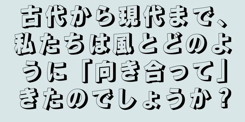 古代から現代まで、私たちは風とどのように「向き合って」きたのでしょうか？