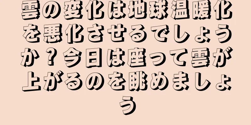 雲の変化は地球温暖化を悪化させるでしょうか？今日は座って雲が上がるのを眺めましょう