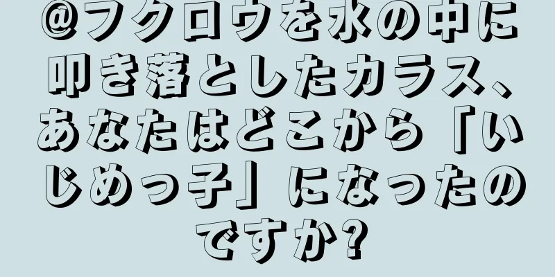 @フクロウを水の中に叩き落としたカラス、あなたはどこから「いじめっ子」になったのですか?