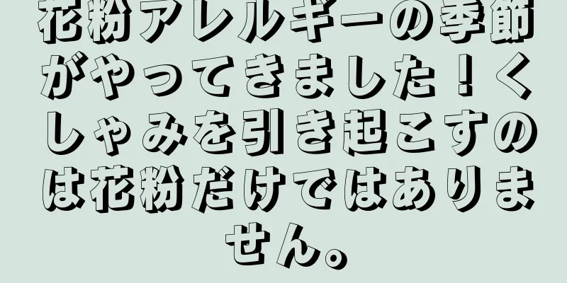 花粉アレルギーの季節がやってきました！くしゃみを引き起こすのは花粉だけではありません。