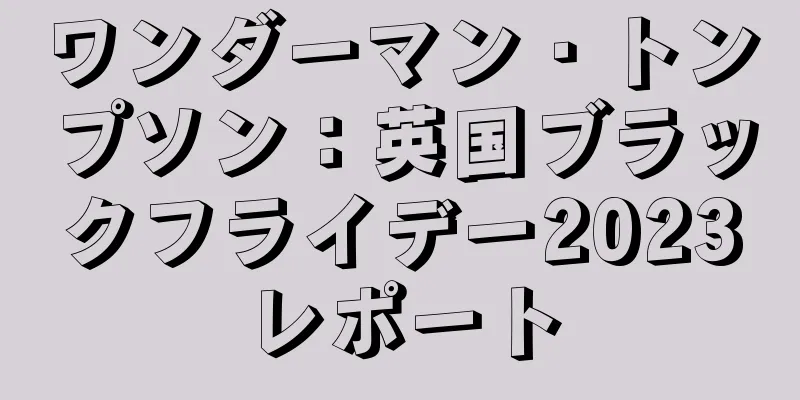 ワンダーマン・トンプソン：英国ブラックフライデー2023レポート
