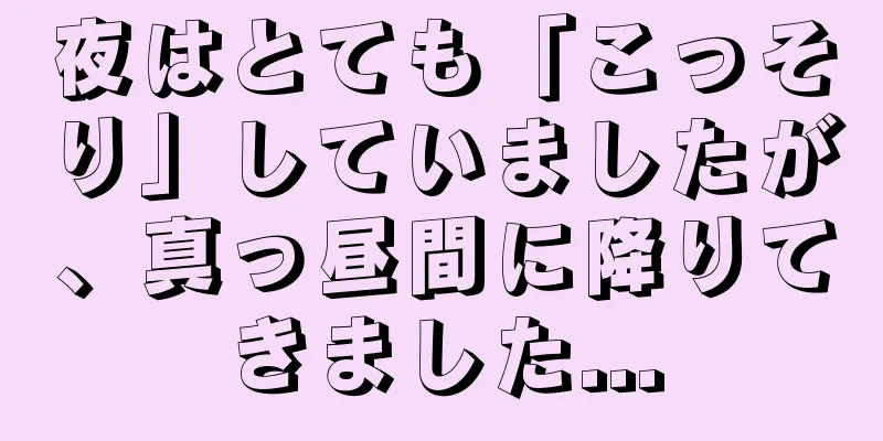 夜はとても「こっそり」していましたが、真っ昼間に降りてきました...