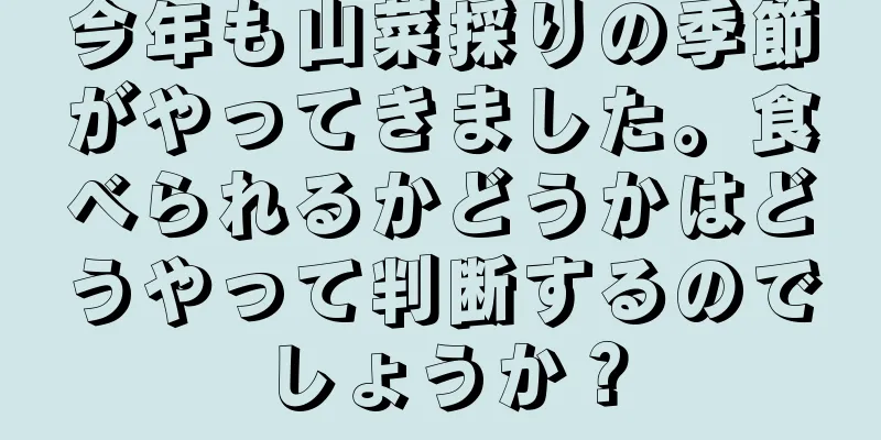 今年も山菜採りの季節がやってきました。食べられるかどうかはどうやって判断するのでしょうか？