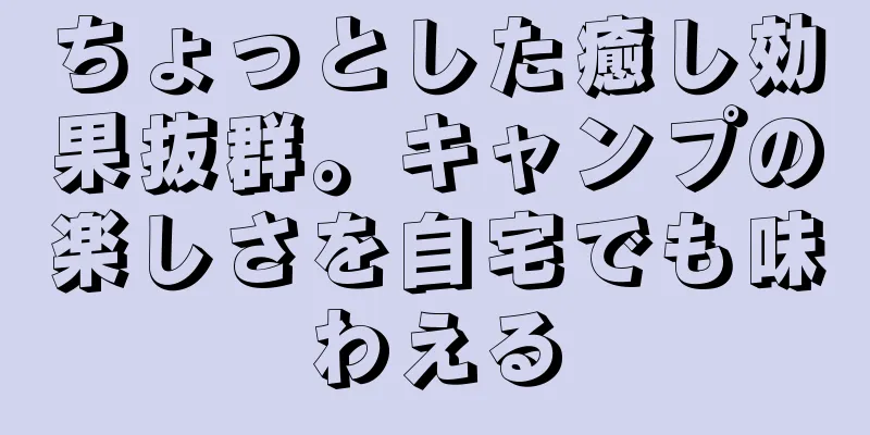 ちょっとした癒し効果抜群。キャンプの楽しさを自宅でも味わえる