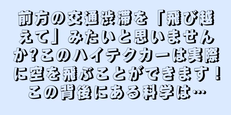 前方の交通渋滞を「飛び越えて」みたいと思いませんか?このハイテクカーは実際に空を飛ぶことができます！この背後にある科学は…