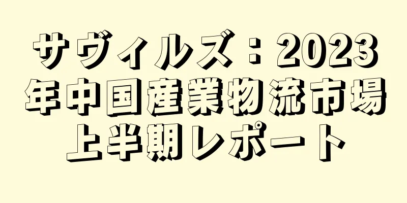 サヴィルズ：2023年中国産業物流市場上半期レポート