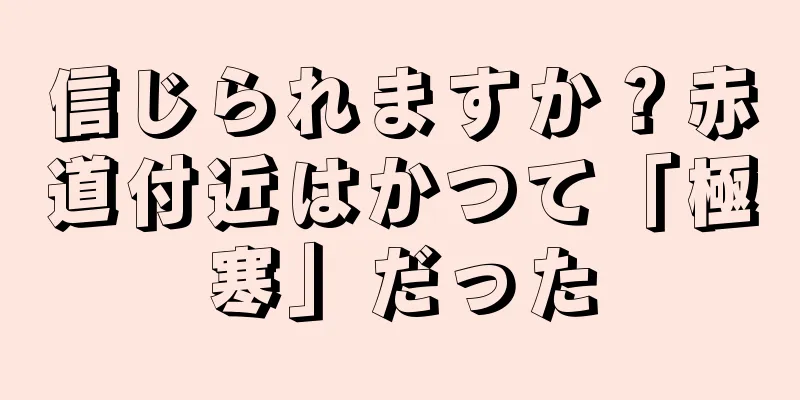 信じられますか？赤道付近はかつて「極寒」だった