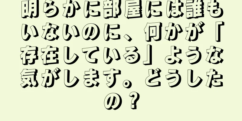 明らかに部屋には誰もいないのに、何かが「存在している」ような気がします。どうしたの？