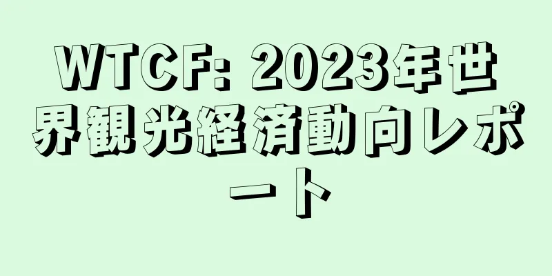 WTCF: 2023年世界観光経済動向レポート