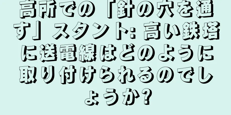 高所での「針の穴を通す」スタント: 高い鉄塔に送電線はどのように取り付けられるのでしょうか?