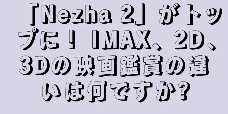 「Nezha 2」がトップに！ IMAX、2D、3Dの映画鑑賞の違いは何ですか?