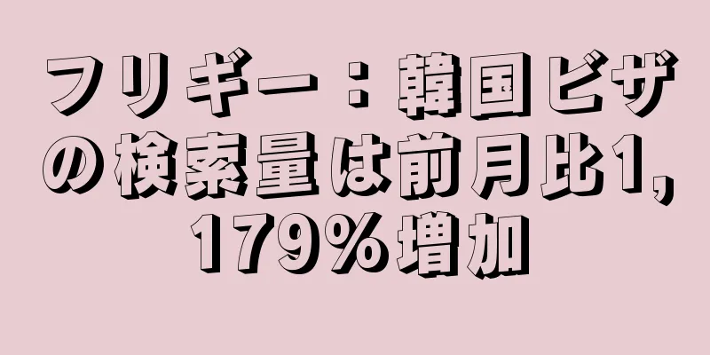 フリギー：韓国ビザの検索量は前月比1,179%増加