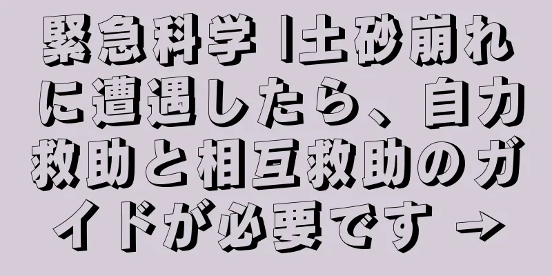 緊急科学 |土砂崩れに遭遇したら、自力救助と相互救助のガイドが必要です →