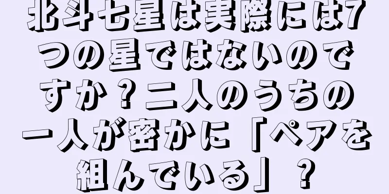 北斗七星は実際には7つの星ではないのですか？二人のうちの一人が密かに「ペアを組んでいる」？