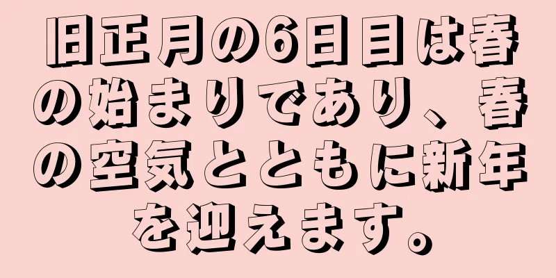 旧正月の6日目は春の始まりであり、春の空気とともに新年を迎えます。
