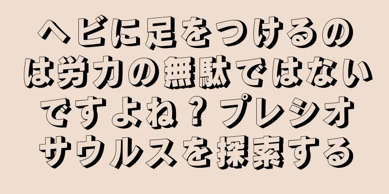 ヘビに足をつけるのは労力の無駄ではないですよね？プレシオサウルスを探索する