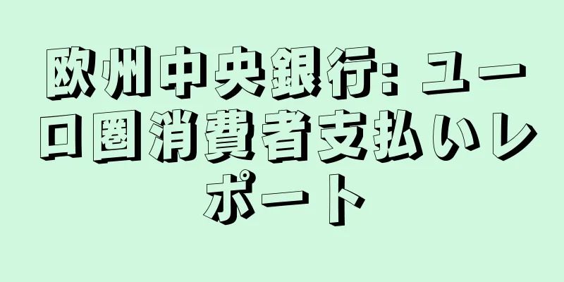 欧州中央銀行: ユーロ圏消費者支払いレポート