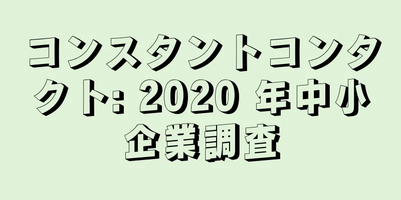 コンスタントコンタクト: 2020 年中小企業調査