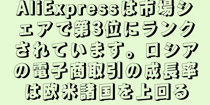 AliExpressは市場シェアで第3位にランクされています。ロシアの電子商取引の成長率は欧米諸国を上回る