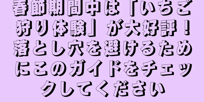 春節期間中は「いちご狩り体験」が大好評！落とし穴を避けるためにこのガイドをチェックしてください