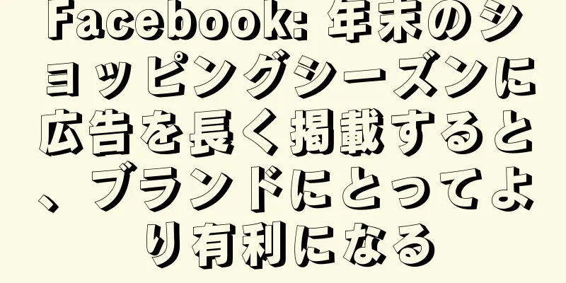 Facebook: 年末のショッピングシーズンに広告を長く掲載すると、ブランドにとってより有利になる