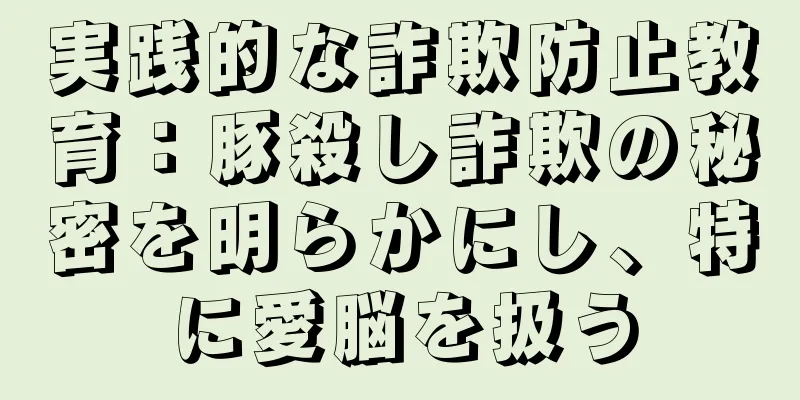 実践的な詐欺防止教育：豚殺し詐欺の秘密を明らかにし、特に愛脳を扱う