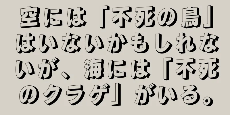 空には「不死の鳥」はいないかもしれないが、海には「不死のクラゲ」がいる。