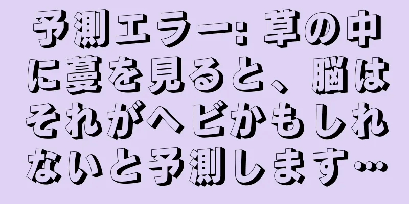 予測エラー: 草の中に蔓を見ると、脳はそれがヘビかもしれないと予測します…