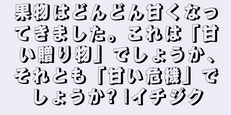 果物はどんどん甘くなってきました。これは「甘い贈り物」でしょうか、それとも「甘い危機」でしょうか? |イチジク