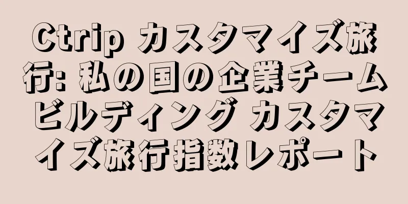 Ctrip カスタマイズ旅行: 私の国の企業チームビルディング カスタマイズ旅行指数レポート