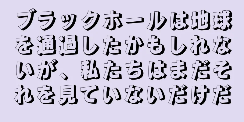 ブラックホールは地球を通過したかもしれないが、私たちはまだそれを見ていないだけだ