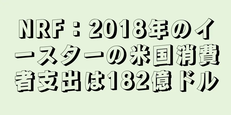 NRF：2018年のイースターの米国消費者支出は182億ドル