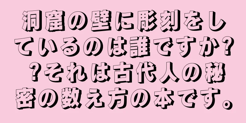 洞窟の壁に彫刻をしているのは誰ですか? ?それは古代人の秘密の数え方の本です。