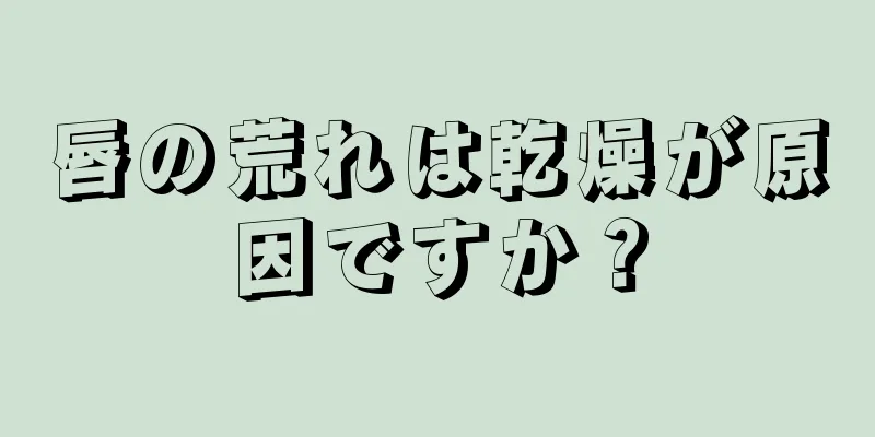唇の荒れは乾燥が原因ですか？