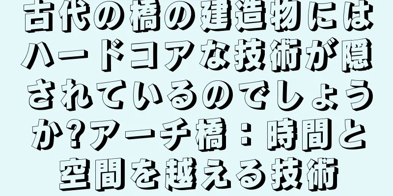 古代の橋の建造物にはハードコアな技術が隠されているのでしょうか?アーチ橋：時間と空間を越える技術