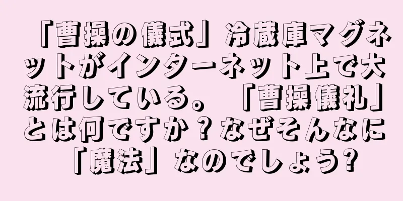 「曹操の儀式」冷蔵庫マグネットがインターネット上で大流行している。 「曹操儀礼」とは何ですか？なぜそんなに「魔法」なのでしょう?
