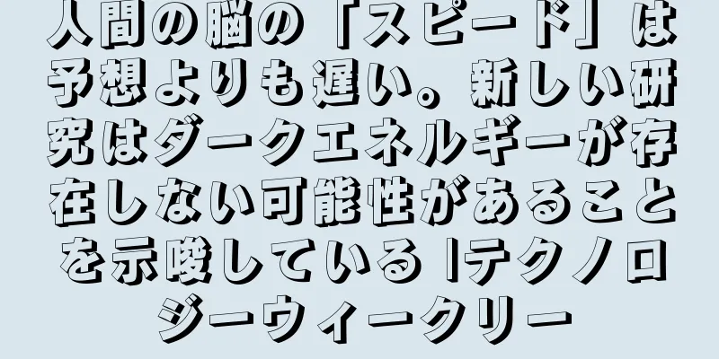 人間の脳の「スピード」は予想よりも遅い。新しい研究はダークエネルギーが存在しない可能性があることを示唆している |テクノロジーウィークリー