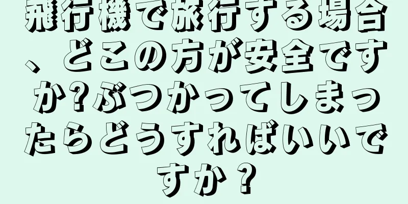 飛行機で旅行する場合、どこの方が安全ですか?ぶつかってしまったらどうすればいいですか？