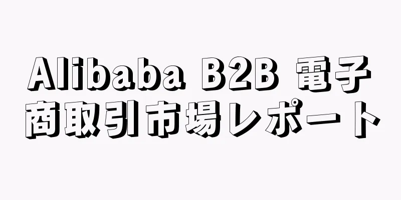 Alibaba B2B 電子商取引市場レポート