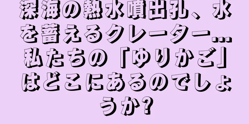 深海の熱水噴出孔、水を蓄えるクレーター...私たちの「ゆりかご」はどこにあるのでしょうか?