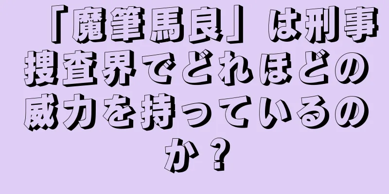 「魔筆馬良」は刑事捜査界でどれほどの威力を持っているのか？