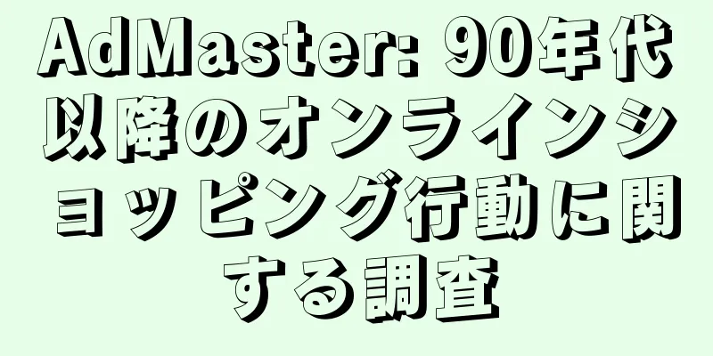 AdMaster: 90年代以降のオンラインショッピング行動に関する調査