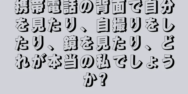 携帯電話の背面で自分を見たり、自撮りをしたり、鏡を見たり、どれが本当の私でしょうか?