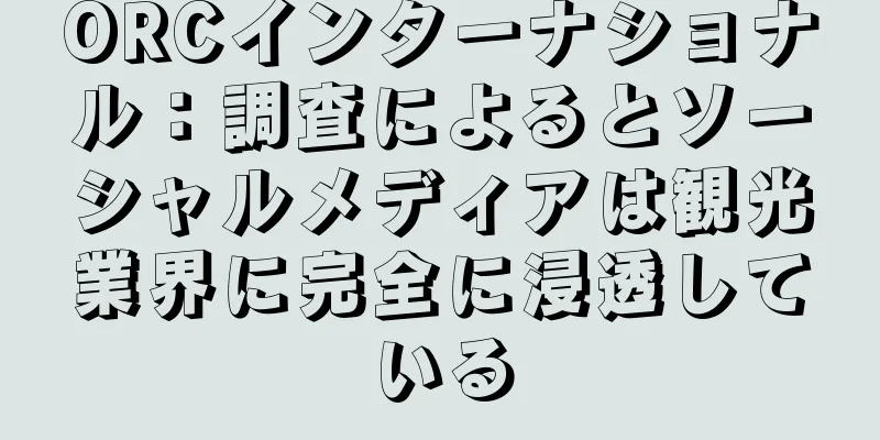 ORCインターナショナル：調査によるとソーシャルメディアは観光業界に完全に浸透している