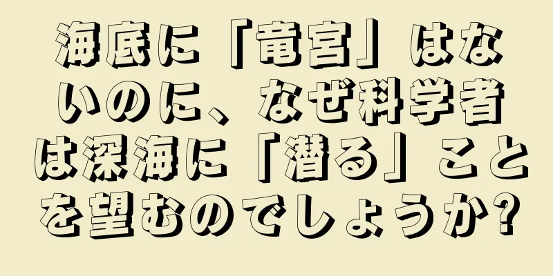 海底に「竜宮」はないのに、なぜ科学者は深海に「潜る」ことを望むのでしょうか?
