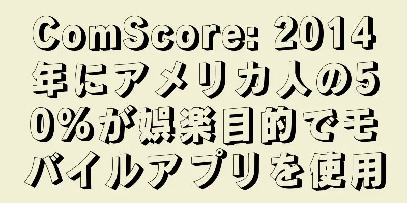 ComScore: 2014年にアメリカ人の50%が娯楽目的でモバイルアプリを使用
